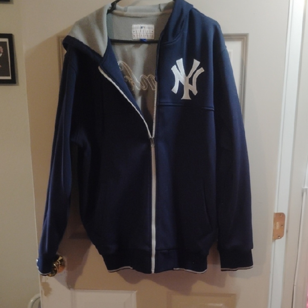 Men's Navy Zip-Up Sweater